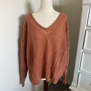 Burnt Orange Bohemian Sweater
